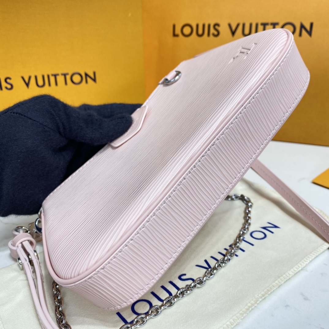 Louis Vuitton EASY POUCH ON STRAP Handbag Epi Leather M80483 Pink